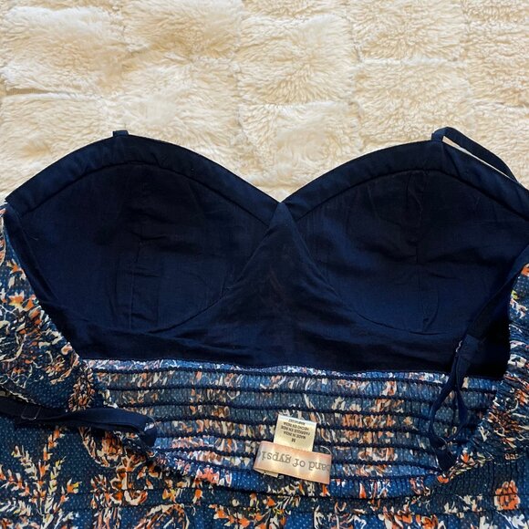 Band of Gypsies shorts/maxi blue floral jumper - Picture 7 of 8